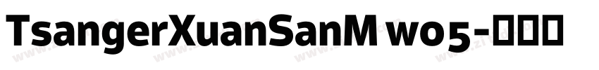 TsangerXuanSanM w05字体转换